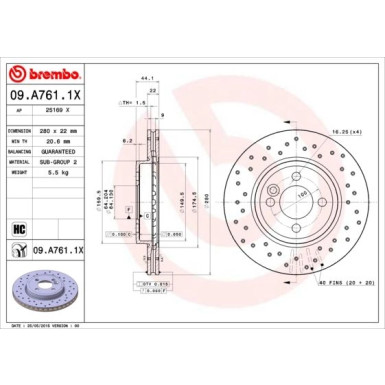 Bremsscheibe VA Xtra | MINI 06 | 09.A761.1X