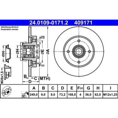 Bremsscheibe | 24.0109-0171.2