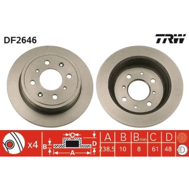 Bremsscheibe Honda T. Concerto | DF2646