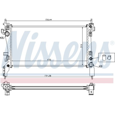 Wasserkühler PKW | PEUGEOT BIPPER 1.4 HDI 08 | 636004