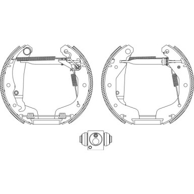 Satz Bremsbacken Opel Corsa/Astra/Combo 93 | 84044801