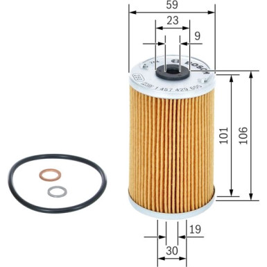 Ölfilter | MERCEDES W123-Serie | 1457429605