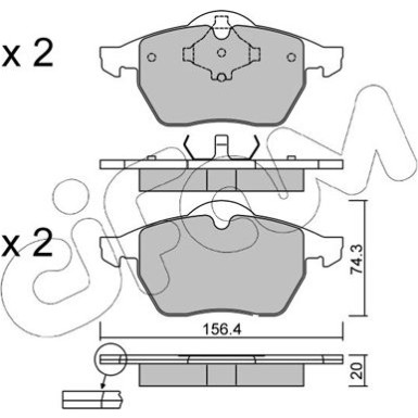 CIFAM Bremsbelagsatz, Scheibenbremse | 822-181-2