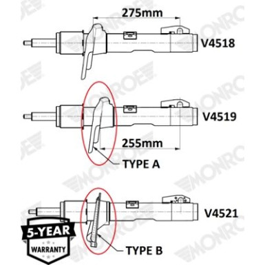 MONROE VAN-MAGNUM VA li/re | FORD Tourneo Custom 13 | V4521