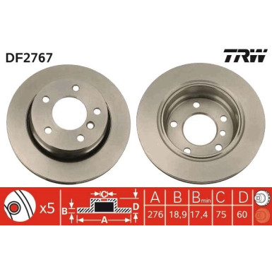 Bremsscheibe Bmw T. E46 95 | DF2767