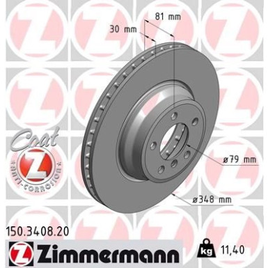 ZIMMERMANN Bremsscheibe | 150.3408.20