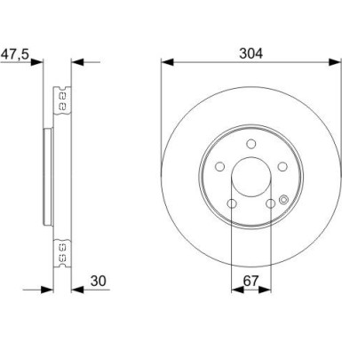 Bremsscheibe VA | MERCEDES W211,S211 03 | 0 986 479 333