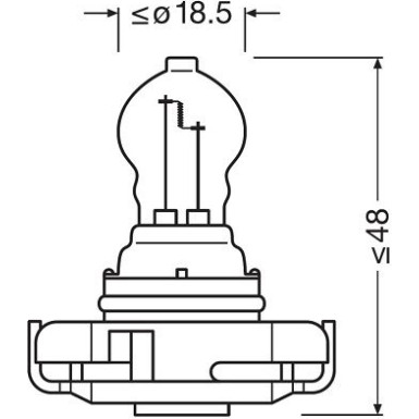 PS24W Osram | Faltschachtel | 12V 24W PG20-3 | 5202