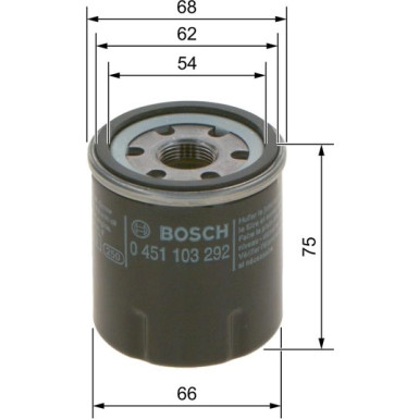 Ölfilter | RENAULT,MITSUBISHI,AIXAM,PROTON | 0 451 103 292