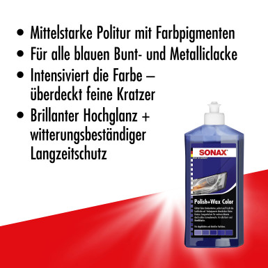 SONAX | Polish&Wax Color blau 500ml | 02962000