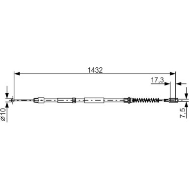 Handbremsseil | MERCEDES Sprinter Zwillingsr 06 | 1987482034