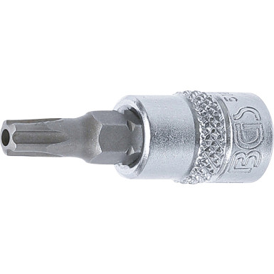 BGS Bit-Einsatz | Antrieb Innenvierkant 6,3 mm (1/4"""") | TS-Profil (für Torx Plus) mit Bohrung TS27 | 5184-TS27