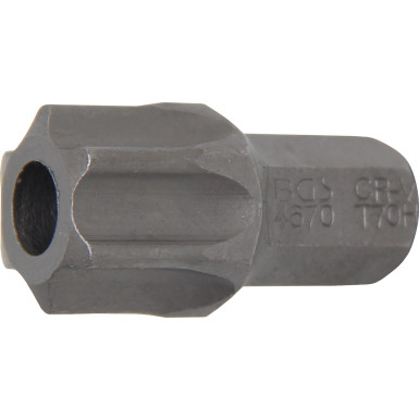 BGS Bit | Antrieb Außensechskant 10 mm (3/8"""") | T-Profil (für Torx) mit Bohrung T70 | 4670