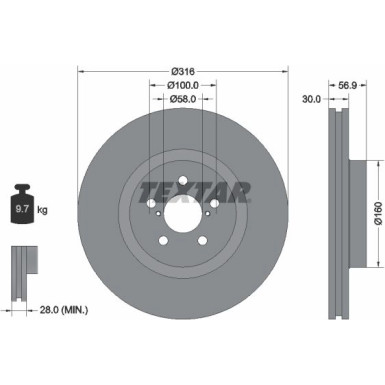 Bremsscheibe Subaru P. Legacy/Outback 03 | 92236503