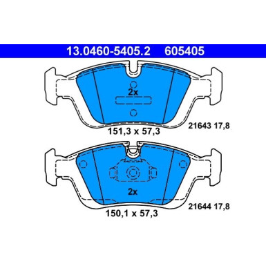 Bremsbelagsatz Bmw S. E46 98-/E36 90-/E85 Z4 03 | 13.0460-5405.2