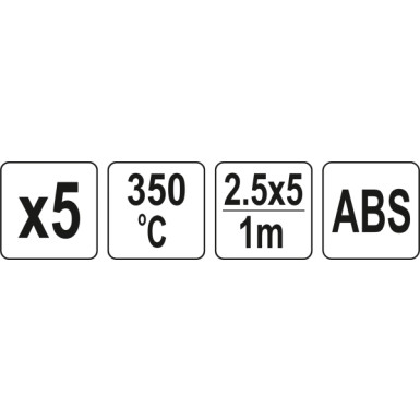 Abs-Einsätze 2,5X5mm, 5Xm, 5 St | YT-82305