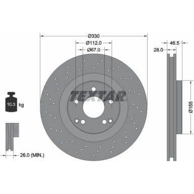 Bremsscheibe Db P. W203/C209/R171 00-11 | 92119805