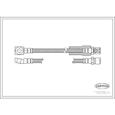 CORTECO Bremsschlauch | 19018874