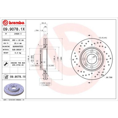 Bremsscheibe VA Xtra | DACIA Logan RENAULT Clio, Megane 01 | 09.9078.1X