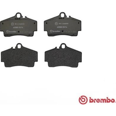 BREMBO Bremsklötze HA | PORSCHE 911, Boxster 97-13 | P 65 008