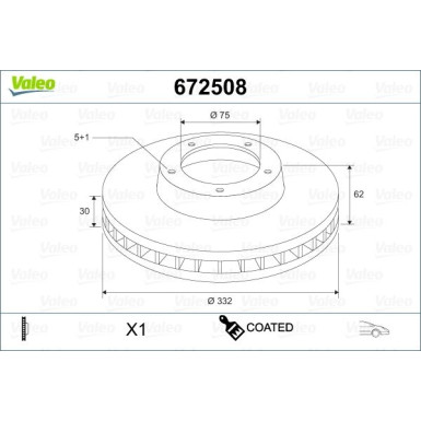 VALEO Bremsscheibe | 672508