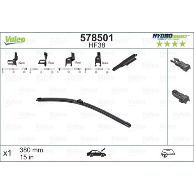 VALEO HydroConnect Front LHD 38cm | Fiesta VI, Grande Punto | 578501