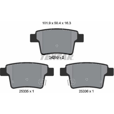 Bremsbelagsatz Ford T. Mondeo 00 | 2426001