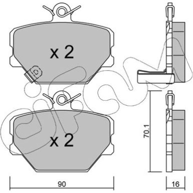 Bremsklötze VA | SMART Fortwo,CC,Roadster 98 | 822-341-0