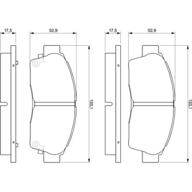 Bremsklötze | TOYOTA,DAIHATSU | 0 986 461 123