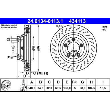 Bremsscheibe | 24.0134-0113.1