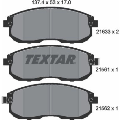 Bremsbelagsatz Nissan P. Maxima | 2156101