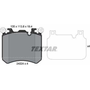 Bremsbelagsatz Bmw S. E70/E71 X5/X6 09- M Version | 2452401