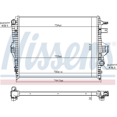 Wasserkühler PKW | VW TOUAREG 3.2i-3.0TDI 09 | 65297