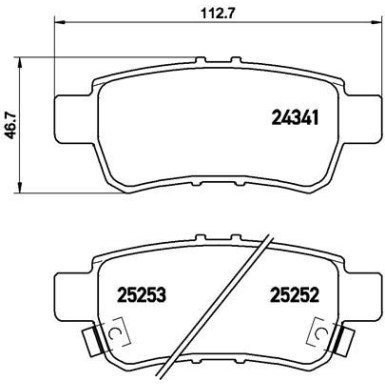 BREMBO Bremsklötze HA | HONDA | P 28 062