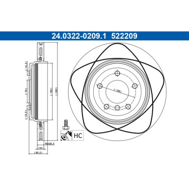 Bremsscheibe Bmw T. 3 2.5-3.0 99-06 Power Disc | 24.0322-0209.1