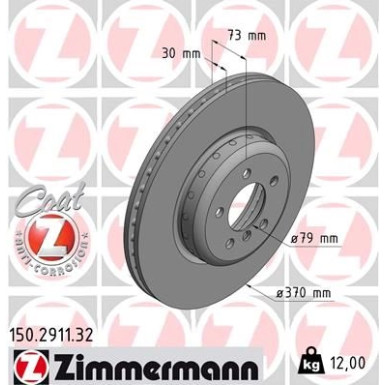 ZIMMERMANN Bremsscheibe | 150.2911.32