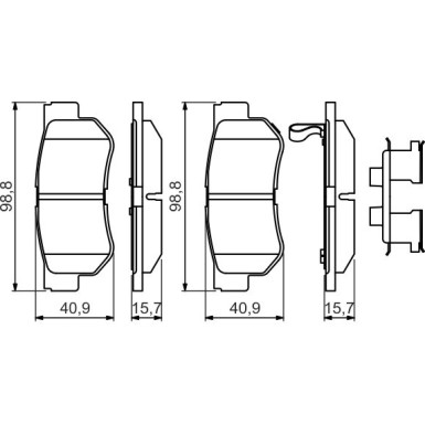 Bremsklötze | HYUNDAI,KIA,SSANGYONG,HAWTAI | 0 986 494 635