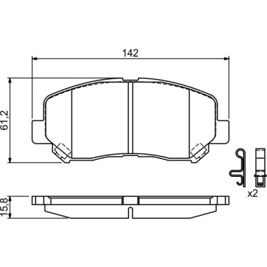 Bremsklötze | MAZDA CX-5 | 0 986 494 675