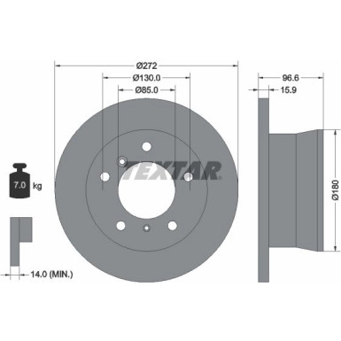 Bremsscheibe Db T. Sprinter 308-314 | 92137603