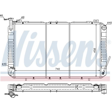 Wasserkühler PKW | NISSAN PATROL Y60 2.8 TD 88-91 | 67327