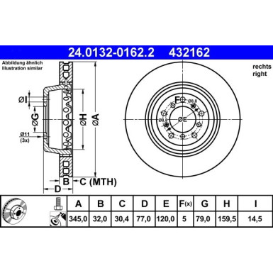 Bremsscheibe | 24.0132-0162.2