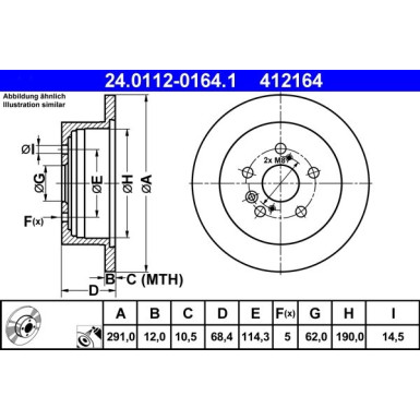 Bremsscheibe Toyota T. Avensis/Previa 2,0-2,4 00-09 | 24.0112-0164.1