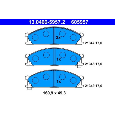 ATE Bremsbeläge | 13.0460-5957.2