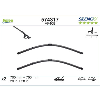 VM408 VALEO Silencio X.TRM Wischer | Mercedes S-CLASS (221) (10/05>) | 574317