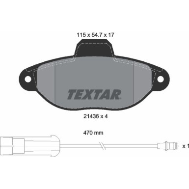 Bremsbelagsatz Fiat Punto/Sc/500/Ka 1 Sensor | 2143603