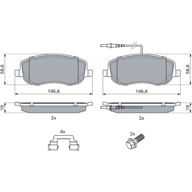 Bremsklötze | PEUGEOT,CITROEN,LANCIA | 0 986 494 615