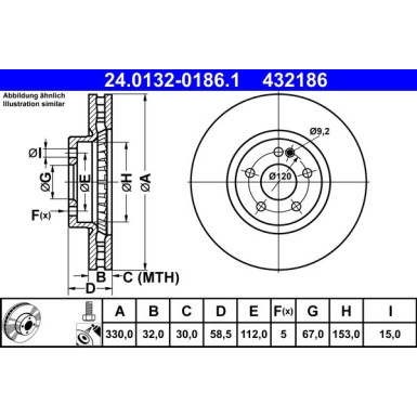 Bremsscheibe | 24.0132-0186.1