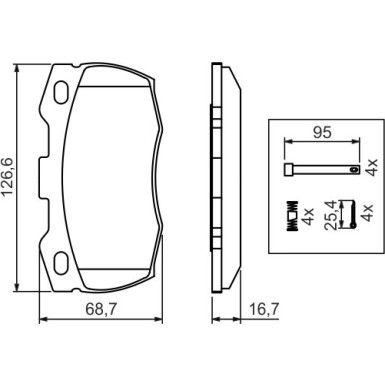 Bremsklötze | LAND ROVER | 0 986 494 291