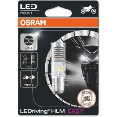 LEDriving® T19 HL 12V 6.0W/5.5W P15d 6000K White 1St. Osram | LED Motorcycle | 7335DWESY-01B