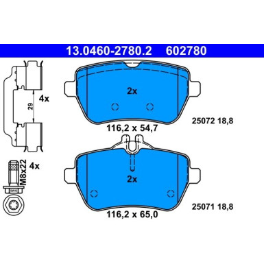 Bremsbelagsatz Db T. W222/C217/R231 12 | 13.0460-2780.2